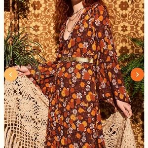 The Hippie Shake vintage inspired maxi dress NWT